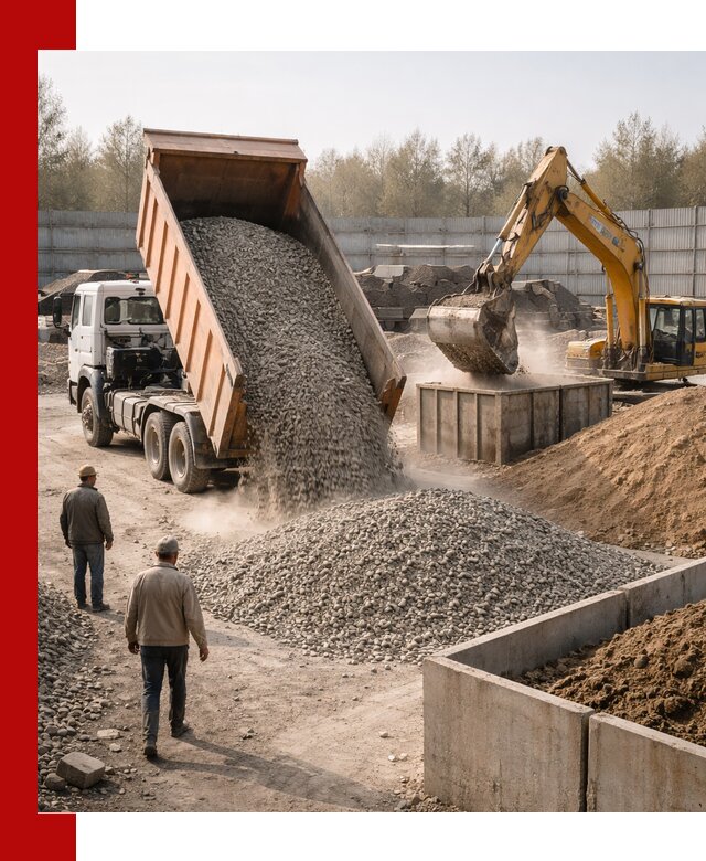 Доставка нерудных материалов с погрузкой и разгрузкой в Сафонове