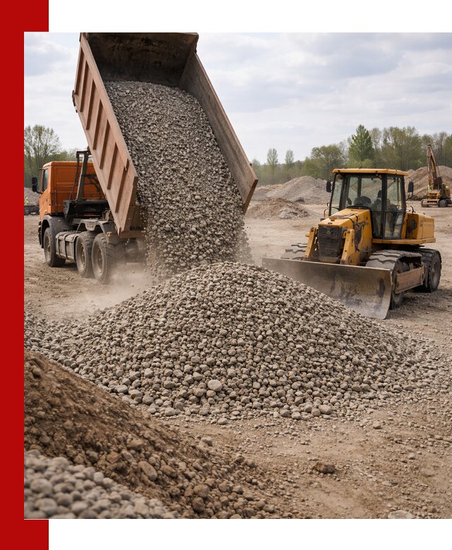 Доставка гравийного щебня фракции 40-70 в Сафонове