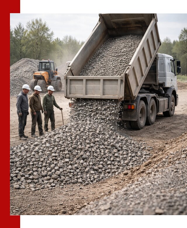 Доставка гравийного щебня фракции 70-120 в Сафонове