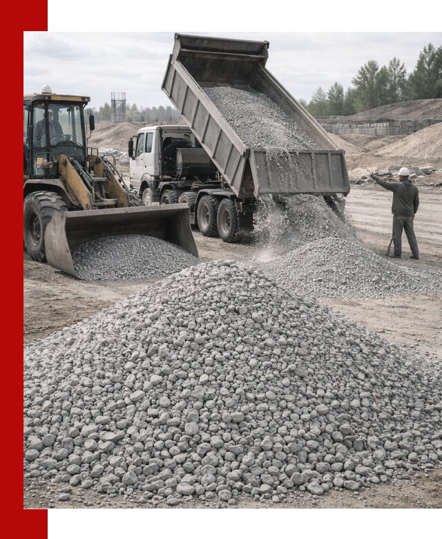 Доставка известнякового щебня фр. 5–20 в Сафонове