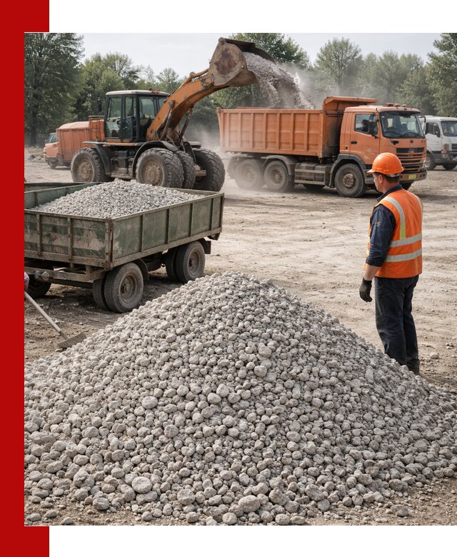 Доставка известнякового щебня фракция 20–40 в Сафонове