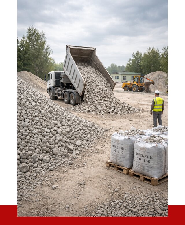 Известняковый щебень фракция 70-150 в Сафонове от 1281 р. | ПРОНЕРУДСфн