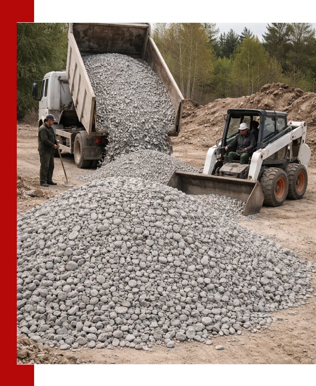 Доставка доломитового щебня в Сафонове напрямую от карьера