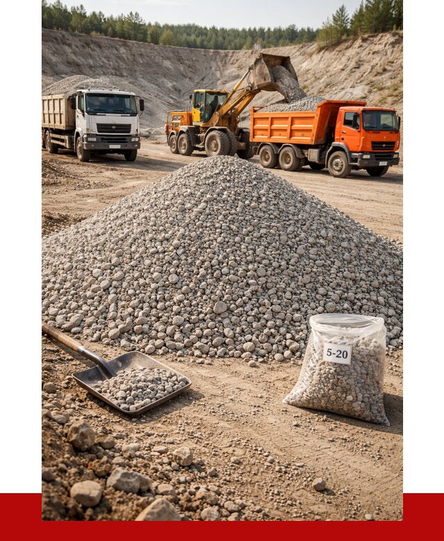 Доломитовый щебень фр. 5-20 в Сафонове от 4304 р. | ПРОНЕРУДСфн