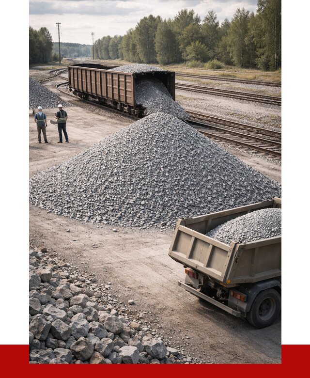 Железнодорожный щебень 20-60 в Сафонове от 1742 р. | ПРОНЕРУДСфн
