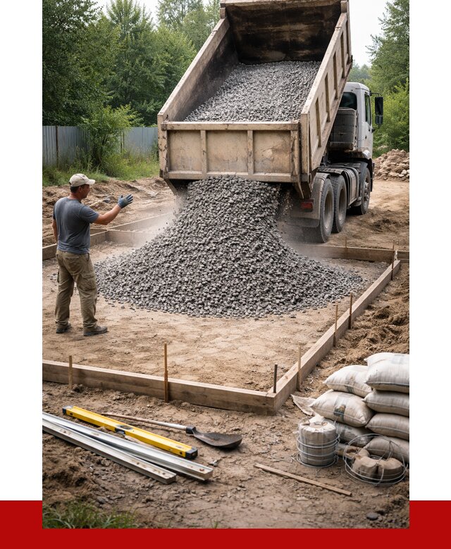 Купить щебень для фундамента в Сафонове от 4612 р. | ПРОНЕРУДСфн