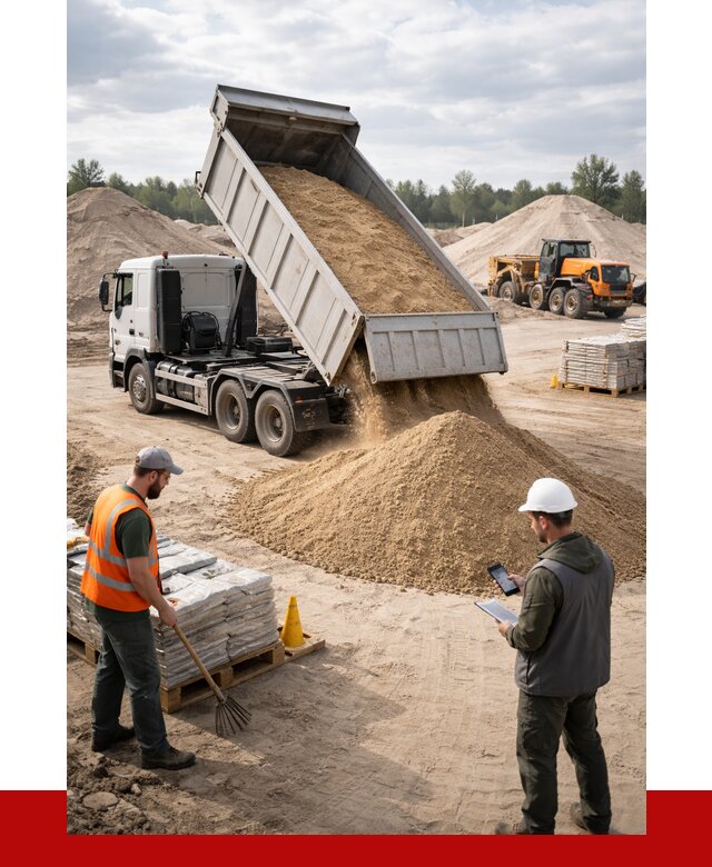 Карьерный песок с доставкой в Сафонове от 3689 р. ПРОНЕРУДСфн
