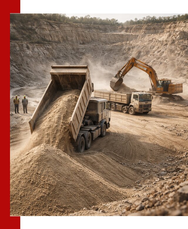 Карьерный песок навалом с доставкой в Сафонове