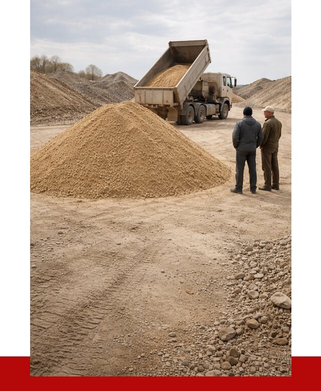 Карьерный песок крупнозернистый в Сафонове от 8711 р | ПРОНЕРУДСфн