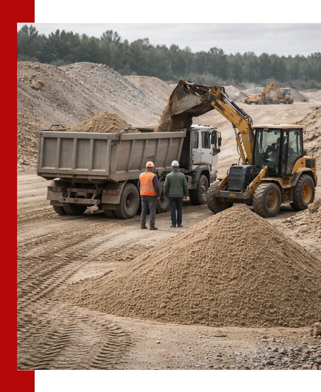 Карьерный среднезернистый песок с доставкой в Сафонове