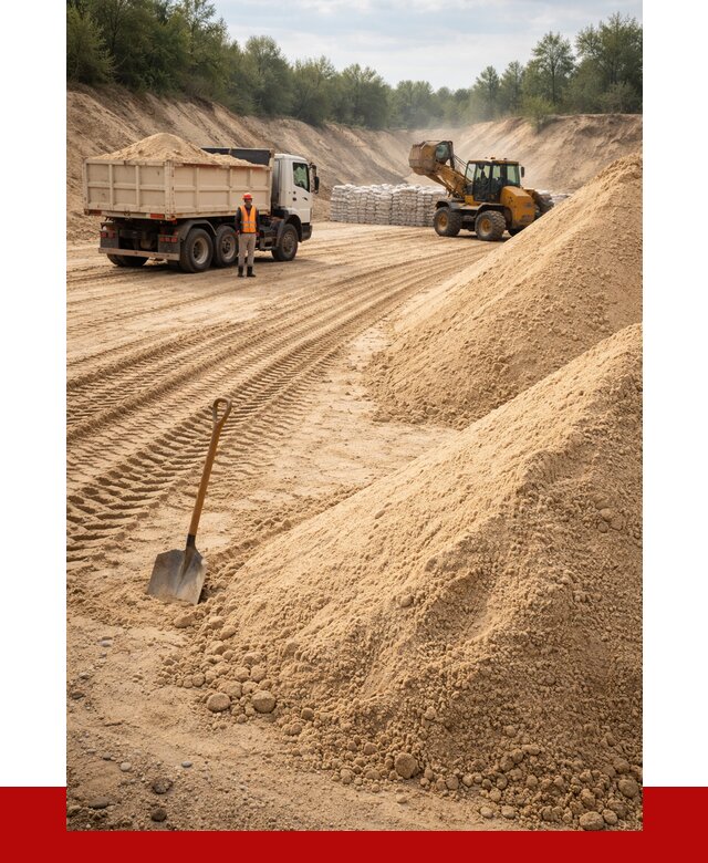 Карьерный песок мелкозернистый в Сафонове от 9223 р. | ПРОНЕРУДСфн