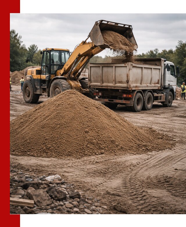 Доставка речного песка навалом в Сафонове быстро и выгодно