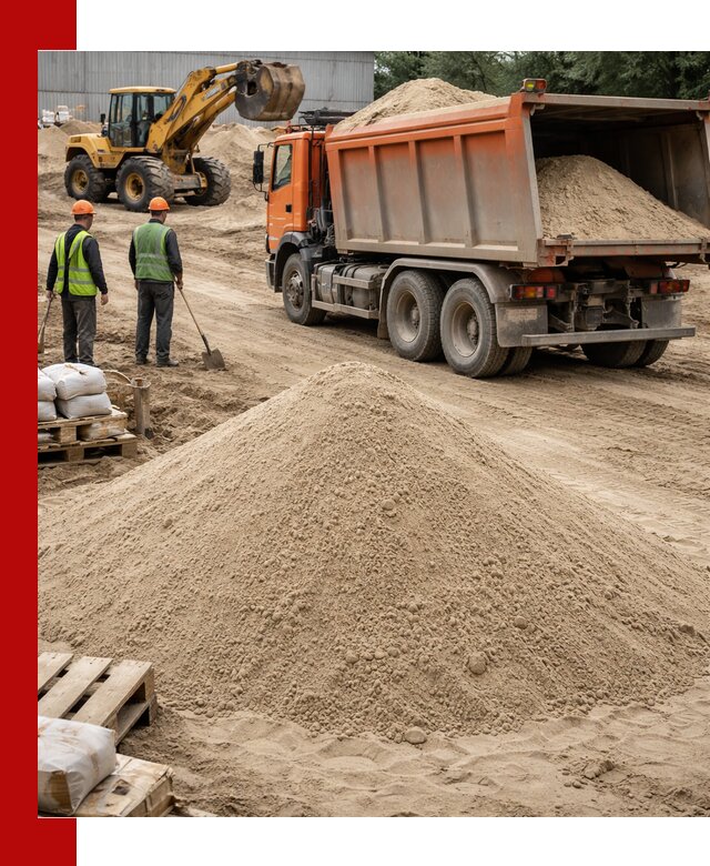 Доставка и продажа мытого речного песка в Сафонове