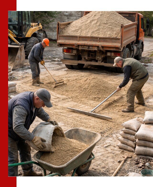 Поставка песка для стяжки в Сафонове с быстрой доставкой