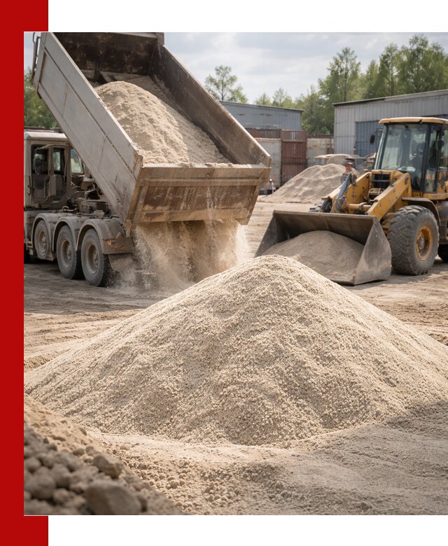 Кварцевый песок с доставкой в Сафонове для строительных работ