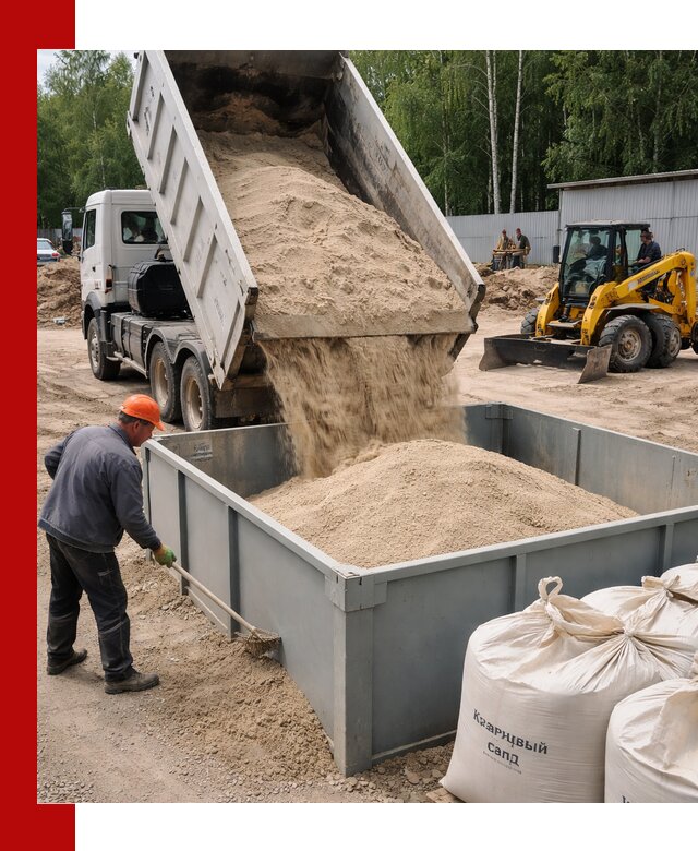 Кварцевый песок для фильтра в Сафонове — доставка и качество