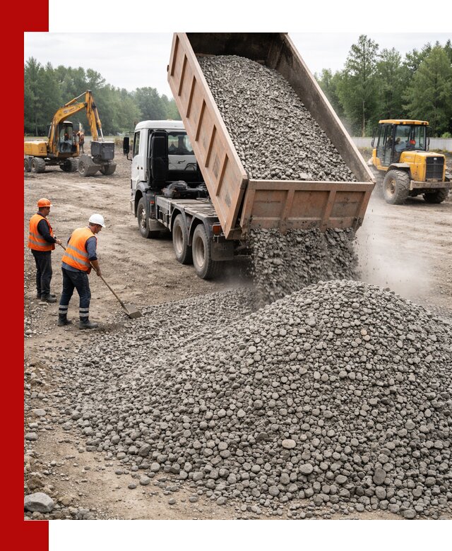 Доставка гравия фракции 40-70 в Сафонове оптом и в розницу