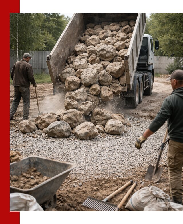 Доставка и укладка булыжника в Сафонове