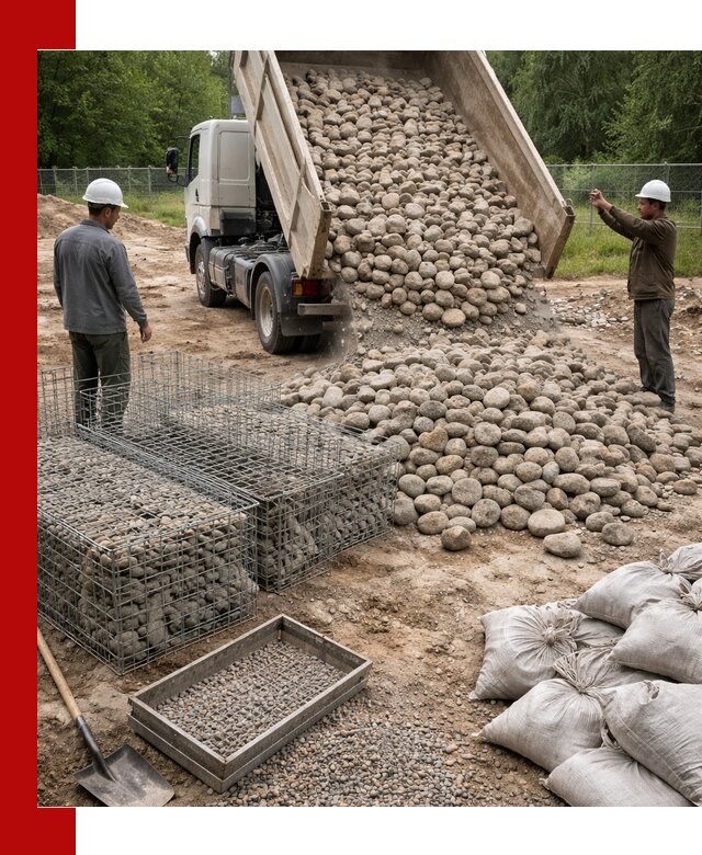 Камень для габионов фракция 70–151 в Сафонове