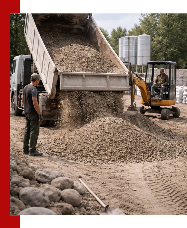 Доставка ПГС С3 в Сафонове самосвалами и миксерами