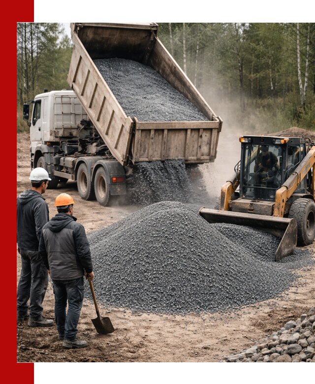 Гранитный отсев 0-5 с доставкой и разгрузкой в Сафонове