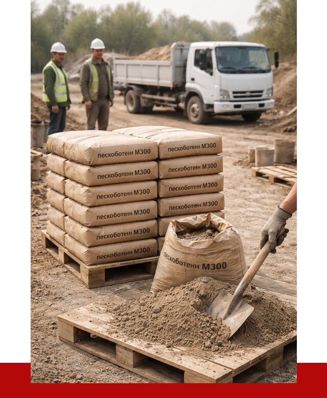 Пескобетон М300 в Сафонове с доставкой от 4765 р. за куб | ПРОНЕРУДСфн