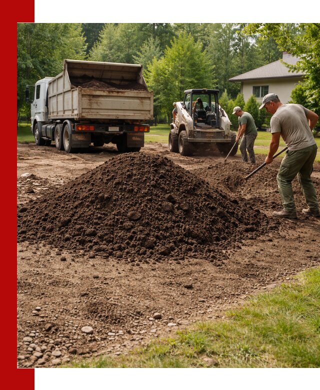 Доставка и укладка грунта для газона в Сафонове