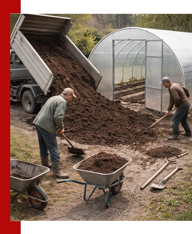 Грунт для теплицы с доставкой в Сафонове — плодородный субстрат под растения