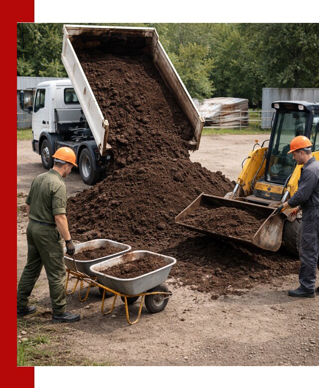 Доставка торфо-земляной смеси в Сафонове для огорода и ландшафта