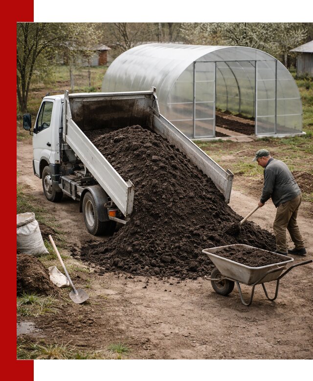 Чернозем для теплицы с доставкой в Сафонове