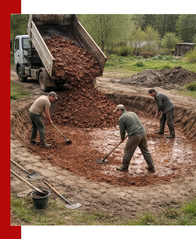 Купить качественную глину для пруда в Сафонове