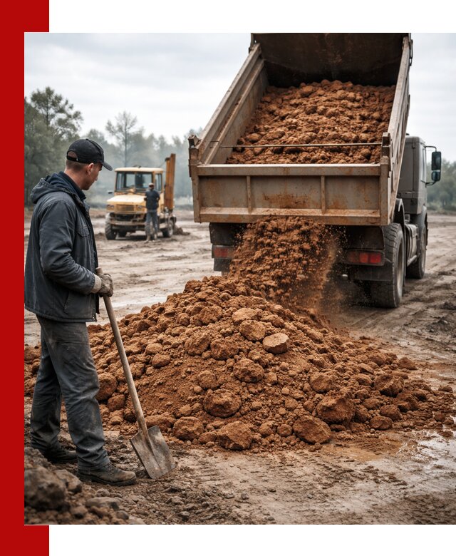 Глина для засыпки в Сафонове с доставкой самосвалами