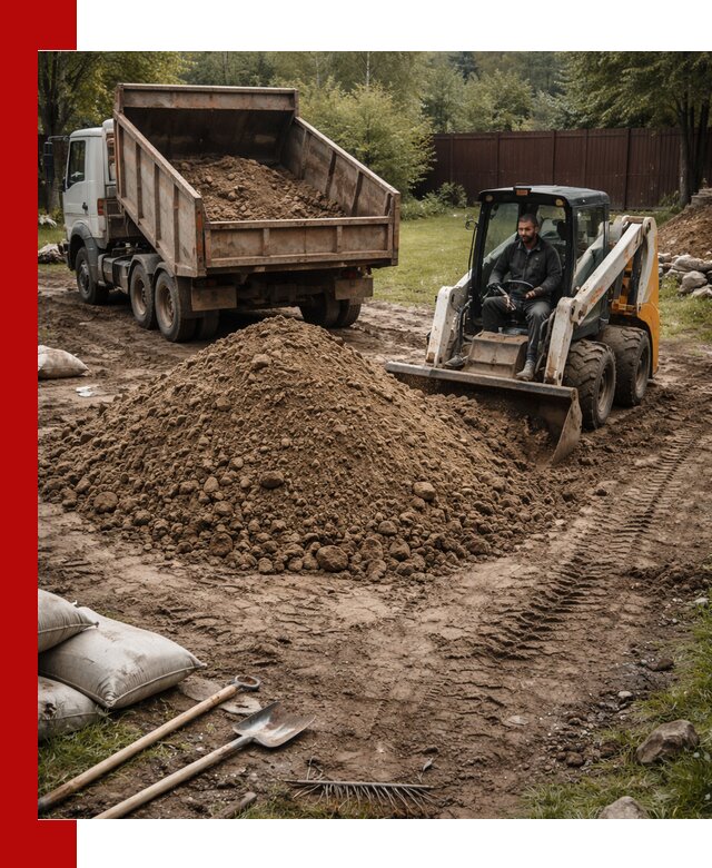 Суглинок для планировки участков в Сафонове с доставкой и выгрузкой