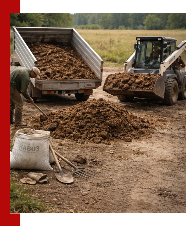 Доставка конского навоза в Сафонове с разгрузкой и доставкой на объект