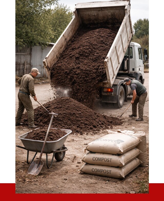 Купить компост в Сафонове от 4304 р. за куб с доставкой | ПРОНЕРУДСфн