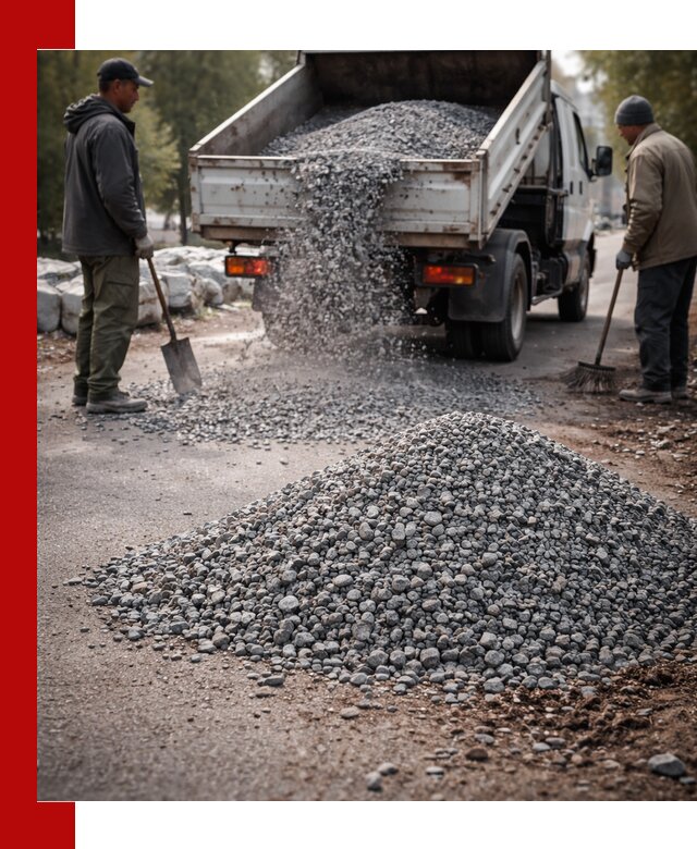 Гранитная крошка для посыпки дорог и тротуаров в Сафонове