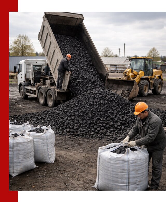 Доставка каменного угля в Сафонове оптом и в розницу