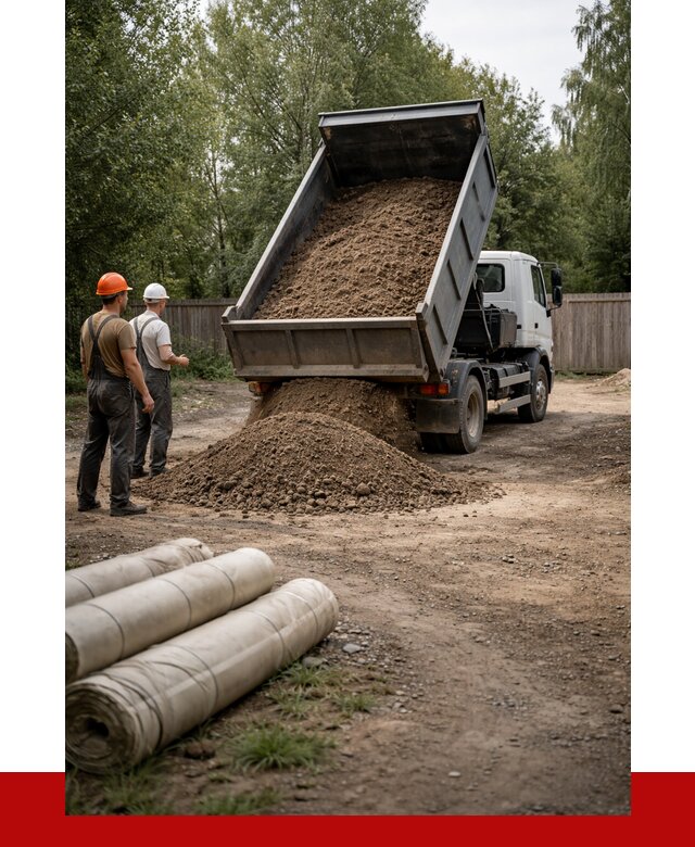 Доставка сыпучих материалов самосвалом в Сафоново от 4304 р. | ПРОНЕРУДСфн