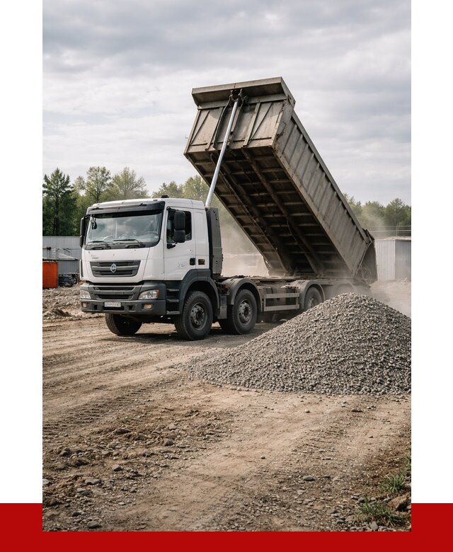 Доставка самосвалом 40 кубов в Сафонове от 9223 р. | ПРОНЕРУДСфн