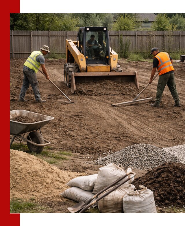Выравнивание участка под строительство и благоустройство в Сафонове